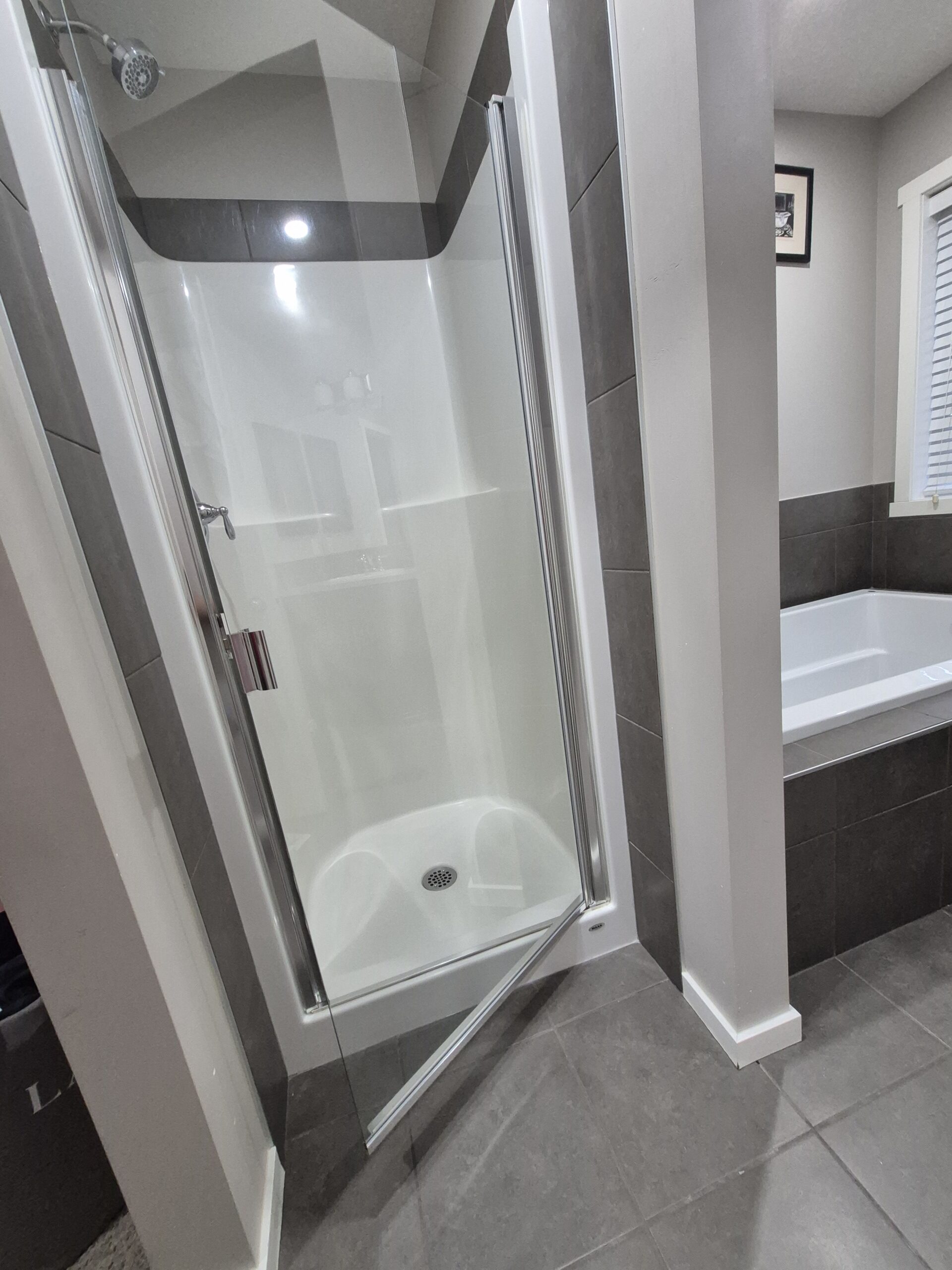 After: crystal clear shower stall